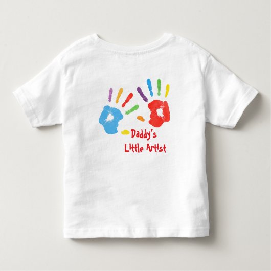 パパの小さなアーティスト - 子供用Tシャツ トドラーTシャツ (裏面)