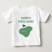 パパの小さなキャディゴルフボーイ ベビーTシャツ (正面)