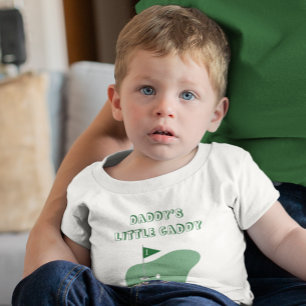 パパの小さなキャディゴルフボーイ ベビーTシャツ