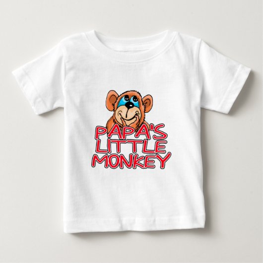 パパの小さなサル ベビーTシャツ (正面)