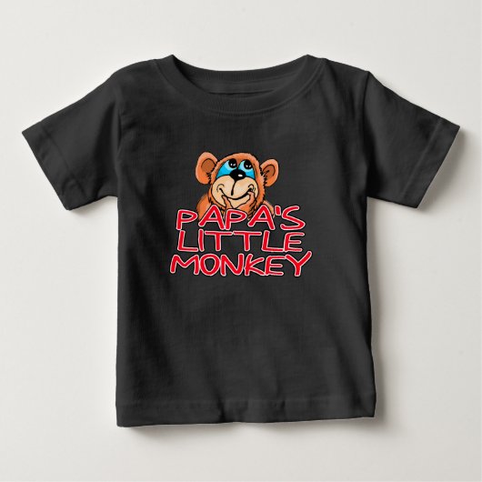 パパの小さなサル ベビーTシャツ (正面)