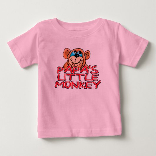 パパの小さなサル ベビーTシャツ (正面)