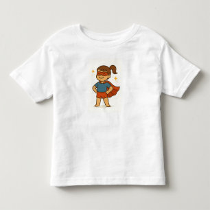 パパの小さなスーパーヒーローガール - かわいい漫画のTシャツ トドラーTシャツ