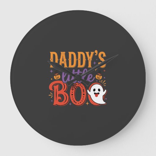 パパの小さなブー ハロウィンガストデザイン ラージ壁時計 (正面)