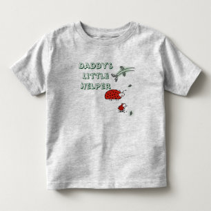 パパの小さなヘルパーのレディーバグクールのカスタムシャツ トドラーTシャツ