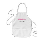 パパの小さなヘルパーの女の子の名前 子供用エプロン (正面)