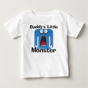 パパの小さなモンスターブルー ベビーTシャツ