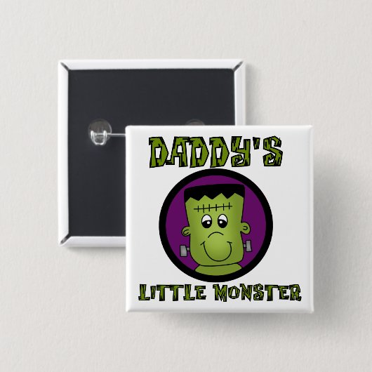 パパの小さなモンスターTシャツとギフト 缶バッジ (正面&裏面)