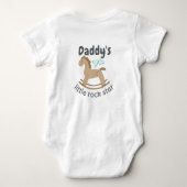 パパの小さなロックスター ベビーボディスーツ (裏面)