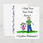 パパの小さな女の子はがき（ブロンド） インビテーションポストカード (正面/裏面)