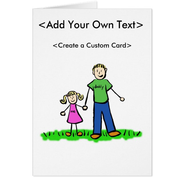 パパの小さな女の子カード（ブロンド） (正面)