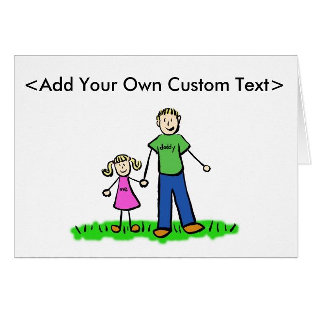 パパの小さな女の子カード（ブロンド） (正面横)