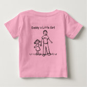パパの小さな女の子スケッチTシャカスタマイズツ（Tシャツ） ベビーTシャツ (裏面)