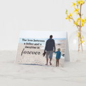 パパの小さな女の子ビーチ父の日札 カード (黄色い花)