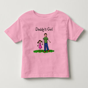 パパの小さな女の子ファミリーカスタムTシャツ トドラーTシャツ
