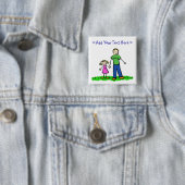 パパの小さな女の子ボタン(ブロンド) 缶バッジ (インサイチュ)