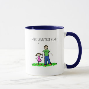 パパの小さな女の子マグ(ブルネット) マグカップ
