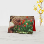 パパの小さな女の子誕生日カード カード (黄色い花)