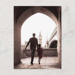 パパの小さな女の子 – ロンドン – ビッグベン葉書 ポストカード