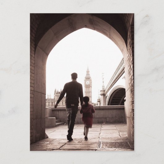 パパの小さな女の子 – ロンドン – ビッグベン葉書 ポストカード (正面)
