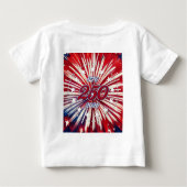 パパの小さな花火！USA 250 花火 ベビーTシャツ (裏面)
