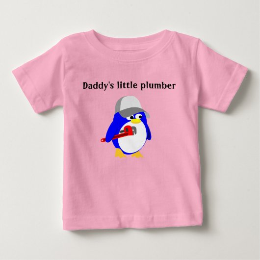 パパの小さな配管工 ベビーTシャツ (正面)