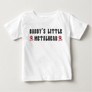 パパの小さな金属の頭 ベビーTシャツ