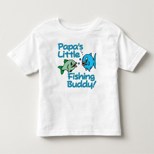 パパの小さな魚釣り! トドラーTシャツ (正面)