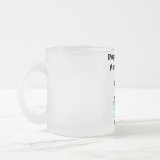 パパの少し農場労働者のTシャツおよびギフト フロストグラスマグカップ (左)