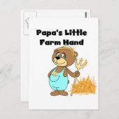 パパの少し農場労働者のTシャツおよびギフト ポストカード (正面/裏面)