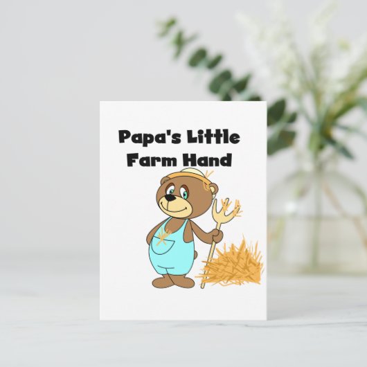 パパの少し農場労働者のTシャツおよびギフト ポストカード (スタンド正面)