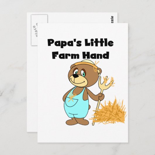 パパの少し農場労働者のTシャツおよびギフト ポストカード (正面/裏面)