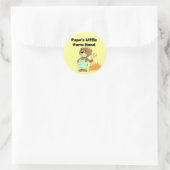 パパの少し農場労働者のTシャツおよびギフト ラウンドシール (バッグ)