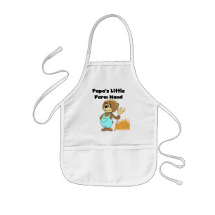 パパの少し農場労働者のTシャツおよびギフト 子供用エプロン
