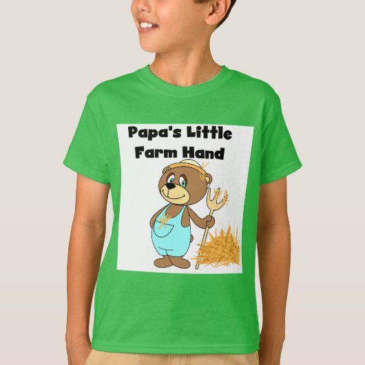 パパの少し農場労働者のTシャツおよびギフト Tシャツ (正面)