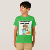 パパの少し農場労働者のTシャツおよびギフト Tシャツ (正面フル)