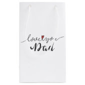 パパの幸せな父の日|のギフトバッグ愛して下さい スモールペーパーバッグ (裏面)