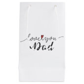 パパの幸せな父の日|のギフトバッグ愛して下さい スモールペーパーバッグ (正面)