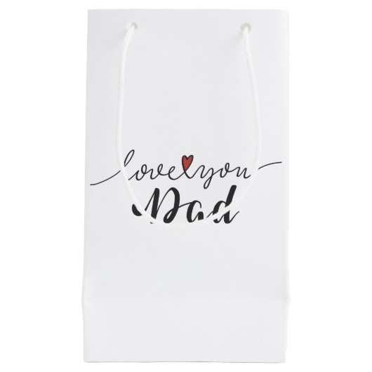 パパの幸せな父の日|のギフトバッグ愛して下さい スモールペーパーバッグ (正面)