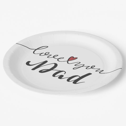 パパの幸せな父の日|の紙皿愛して下さい ペーパープレート (アングル)