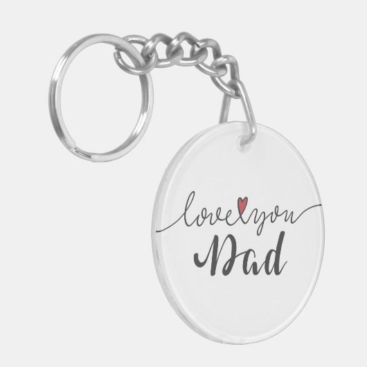 パパの幸せな父の日| Keychain愛して下さい キーホルダー (正面左)