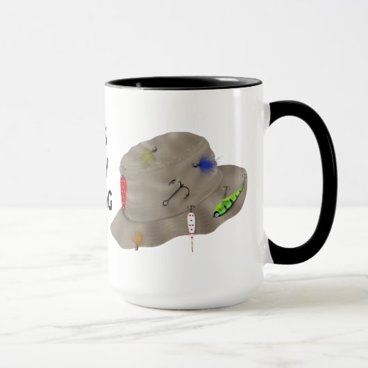 パパの幸運な魚釣りはマグを遊ばします マグカップ (右)