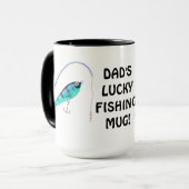 パパの幸運な魚釣りはマグを遊ばします マグカップ (正面左)