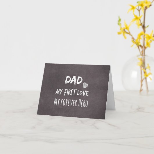 パパの引用文: 私の最初愛、私の永遠の英雄 カード (黄色い花)