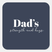 パパの強さと抱擁 – 父の日の贈り物 | スクエアシール (正面)