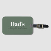 パパの強さと抱擁 – 父の日の贈り物 | ラゲッジタグ (正面横)