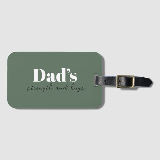 パパの強さと抱擁 – 父の日の贈り物 | ラゲッジタグ (正面横)