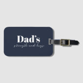 パパの強さと抱擁 – 父の日の贈り物 | ラゲッジタグ (正面横)