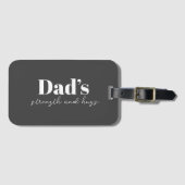 パパの強さと抱擁 – 父の日の贈り物 | ラゲッジタグ (正面横)