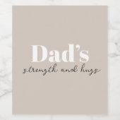 パパの強さと抱擁 – 父の日の贈り物 | ワインラベル (シングルラベル)